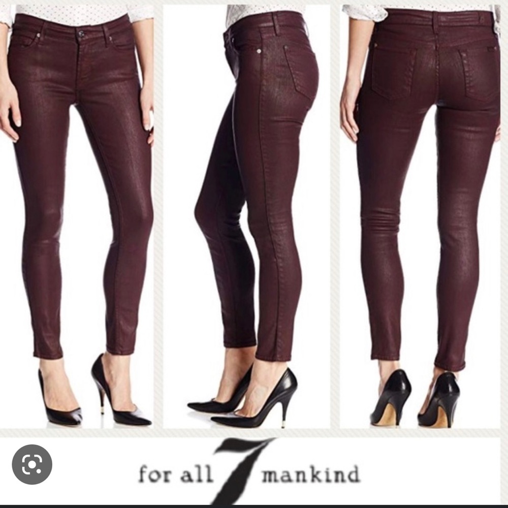 7 For All Mankind coated jeans